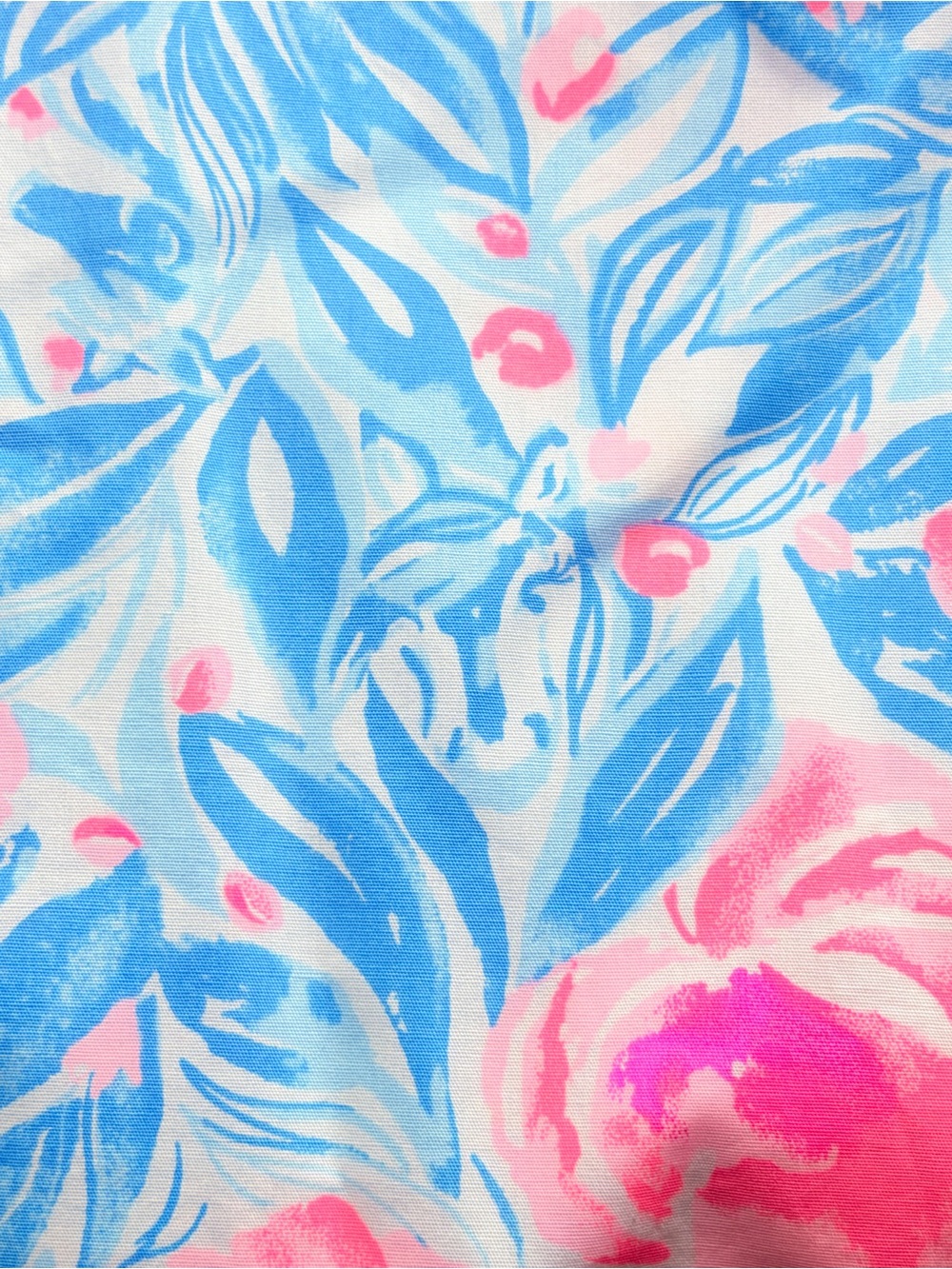 Lilly Pulitzer My Little Peony Bondi Blue Floral Hidden Horse Top Size L - Picture 6 of 10